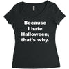 hate halloween Women's Triblend Scoop T-shirt