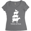friends not food white Women's Triblend Scoop T-shirt