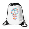 loco coco skul Drawstring Bags
