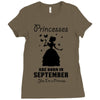 Princesses Are Born In September Ladies Fitted T-Shirt