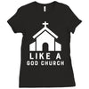 Like A God Church Ladies Fitted T-Shirt