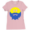 bearded smiley face Ladies Fitted T-Shirt