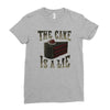 the cake is a lie Ladies Fitted T-Shirt