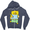 meow is running Zipper Hoodie