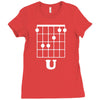 guitar shirts f chord Ladies Fitted T-Shirt