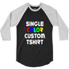 single color custom t shirt 3/4 Sleeve Shirt