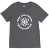 think like a proton and stay positive V-Neck Tee