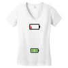 Mommy Dead Battery Women's V-Neck T-Shirt