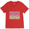 pink triangle print V-Neck Tee