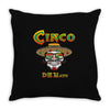cinco de mayo badass skull Throw Pillow