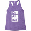 control alt delete Racerback Tank