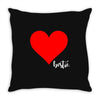 Besties Heart Family Matching Throw Pillow