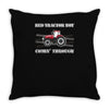 case ih red tractor boy comin' through Throw Pillow