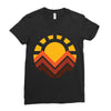 sunset mountain Ladies Fitted T-Shirt