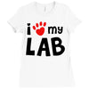 i love my lab labrador Ladies Fitted T-Shirt