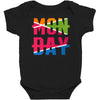 monday crossed out Baby Bodysuit