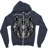 tiger zentangle Zipper Hoodie