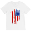 sa distress flag cool american V-Neck Tee