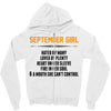 September Girl Hated By Many Zipper Hoodie