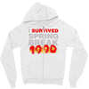 i survived spring break 1990 Zipper Hoodie