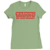 drinking with me pregnancy warning Ladies Fitted T-Shirt