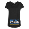 Baby Boy Under Construction Maternity Scoop Neck T-shirt
