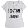 i don'tcare about you Women's Triblend Scoop T-shirt