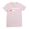 more nice than naughty Ladies Fitted T-Shirt
