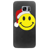 smiley face wears santa hat merry christmas Samsung Galaxy S7 Edge