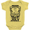 Never Underestimate Dog Rescuer Who Was Born July Baby Onesie