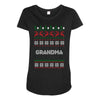 ugly christmas grandma Maternity Scoop Neck T-shirt