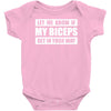 my biceps funny printed Baby Onesie