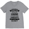 Super Cool Grandad Of A Freaking Awesome Granddaughter V-Neck Tee