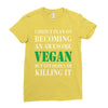 vegan Ladies Fitted T-Shirt