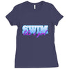 swim like a girl neon Ladies Fitted T-Shirt