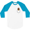 pocket owl 3/4 Sleeve Shirt