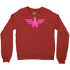 breast cancer wonder woman Crewneck Sweatshirt