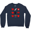 ls lesbian full heart Crewneck Sweatshirt