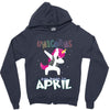 Born Unicorns-Born April Zipper Hoodie