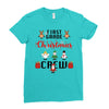 first grade christmas crew Ladies Fitted T-Shirt