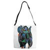 polygonal owl Adjustable Strap Totes