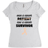 Once a Cancer Patient Now a Cancer Survivor Women's Triblend Scoop T-shirt