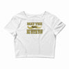 funny black mustache may the stache be with you Crop Top