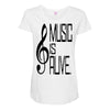 music lover Maternity Scoop Neck T-shirt