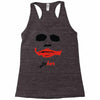 visage joker yeux ferm&eacute;s Racerback Tank