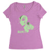 alien believe space sci fi ufo nerd Women's Triblend Scoop T-shirt