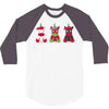 Three Cute But Angry Unicorn 3/4 Sleeve Shirt