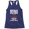 funny  built in the 50&rsquo;s, ideal gift or christmas present. Racerback Tank