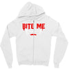 bite me halloween vampire teeth Zipper Hoodie