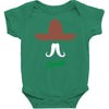 ladies sombrero  funny retro mexico mustache designer Baby Bodysuit